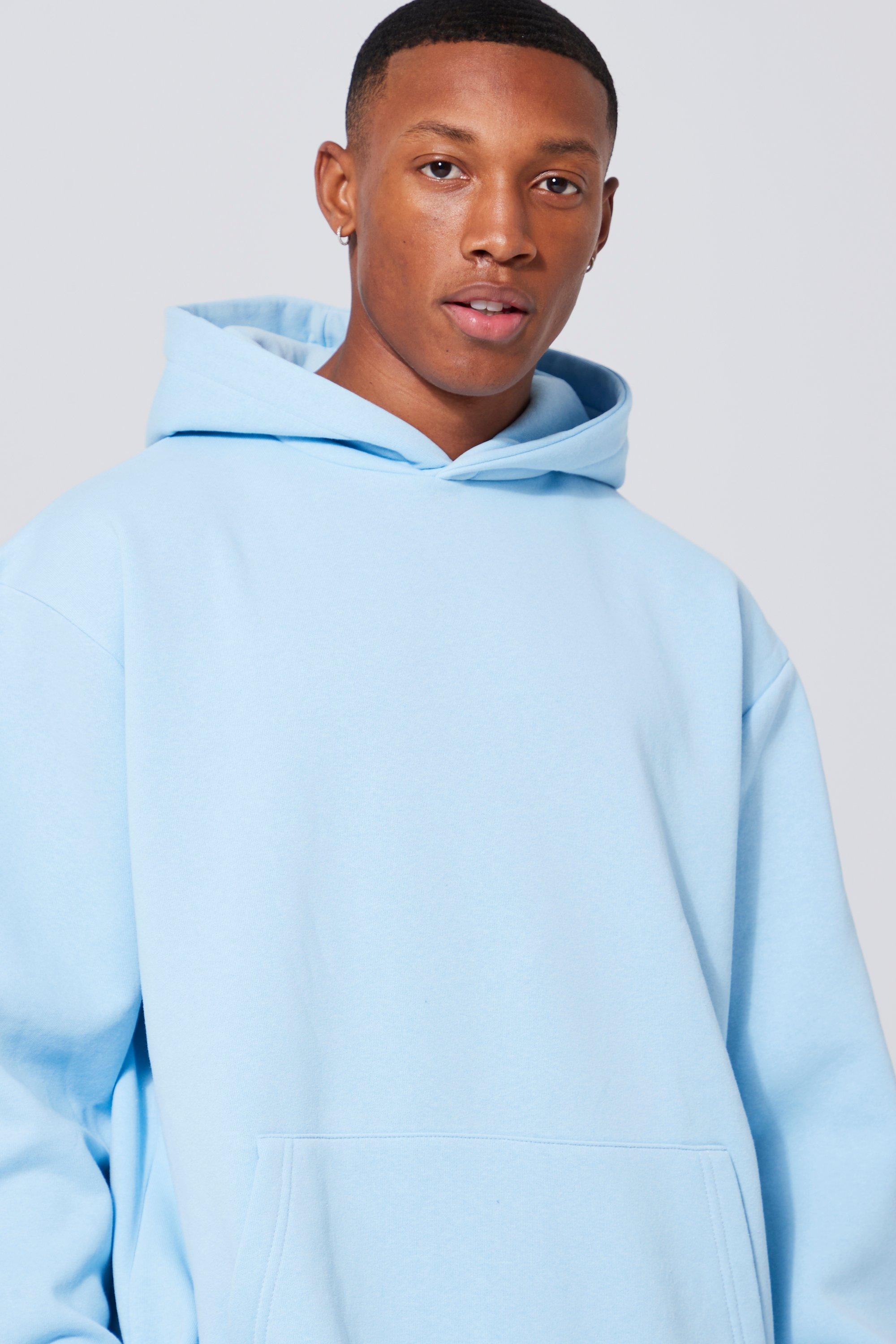 Boohoo blue hoodie hotsell